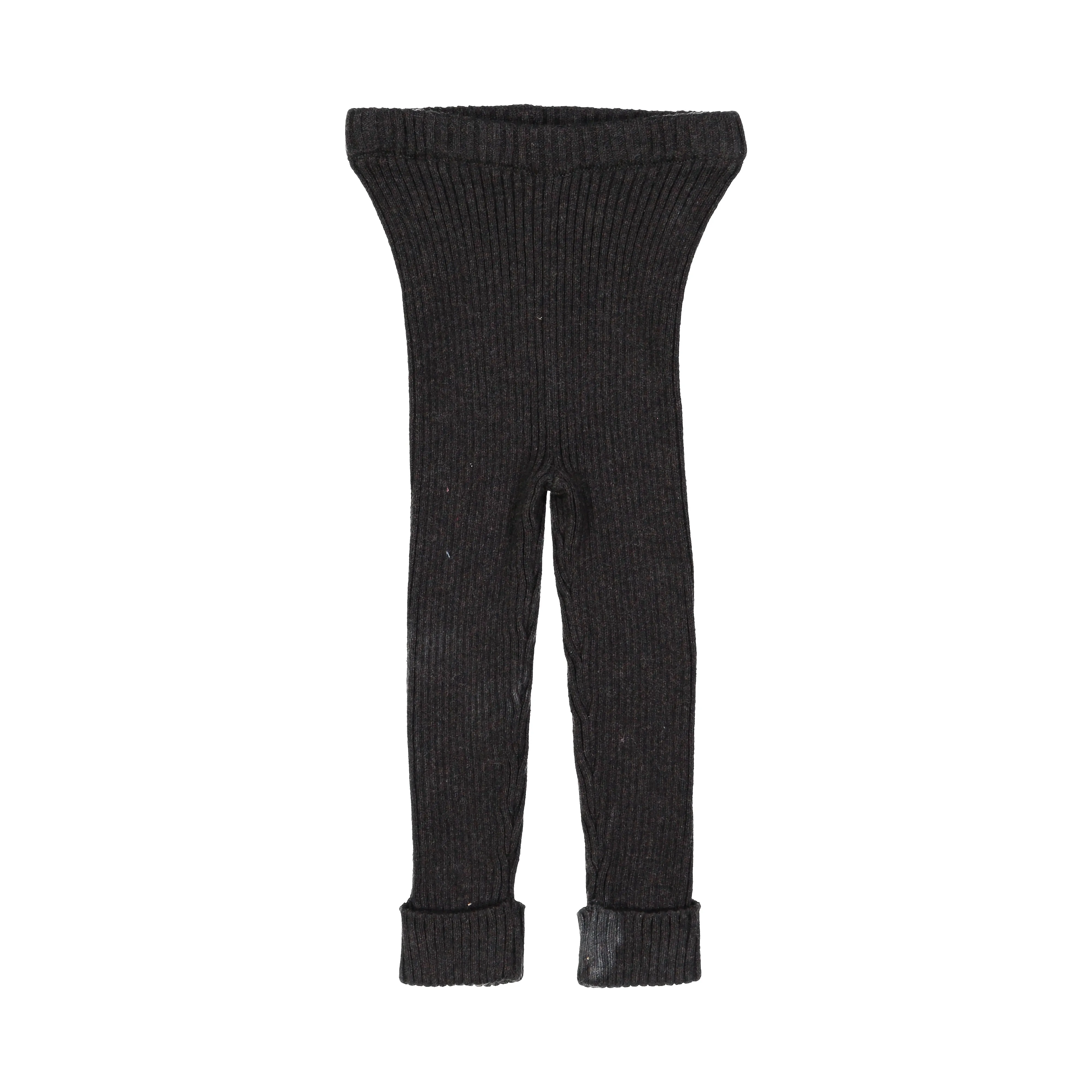ANALOGIE BY LIL LEGS HEATHER GREY RIBBED KNIT LEGGINGS