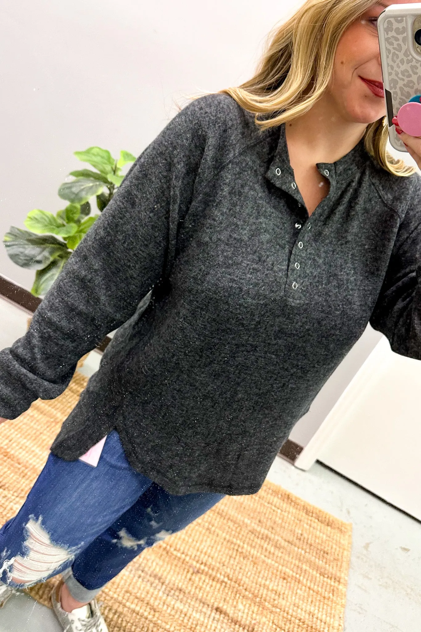Comfy Stroll Pullover Top, Black
