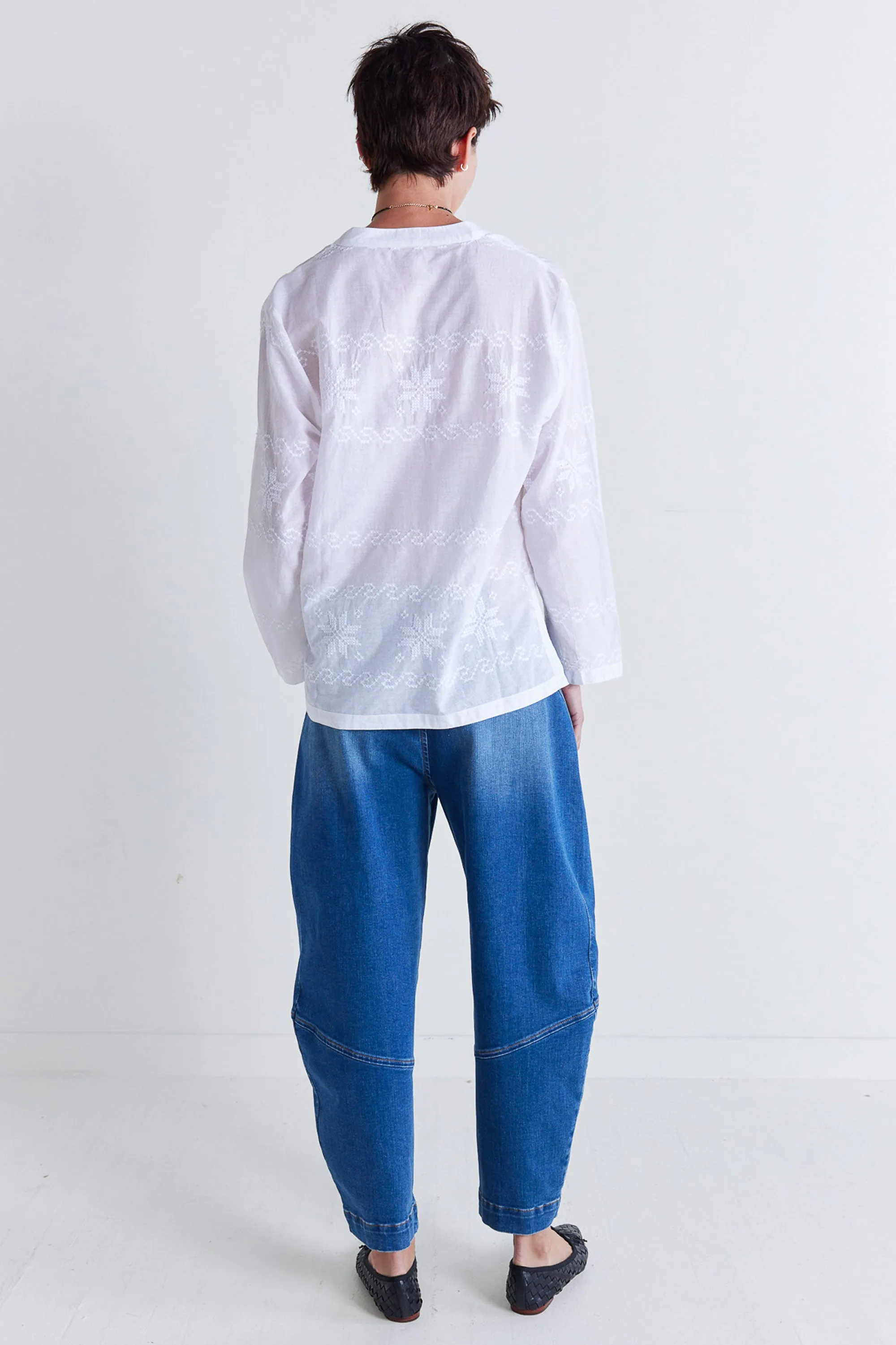 Embroidered Caftan Top