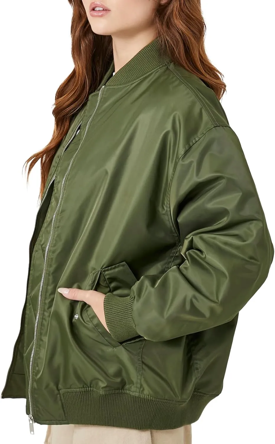 Forever 21 Women's Zip-up Bomber Jacket