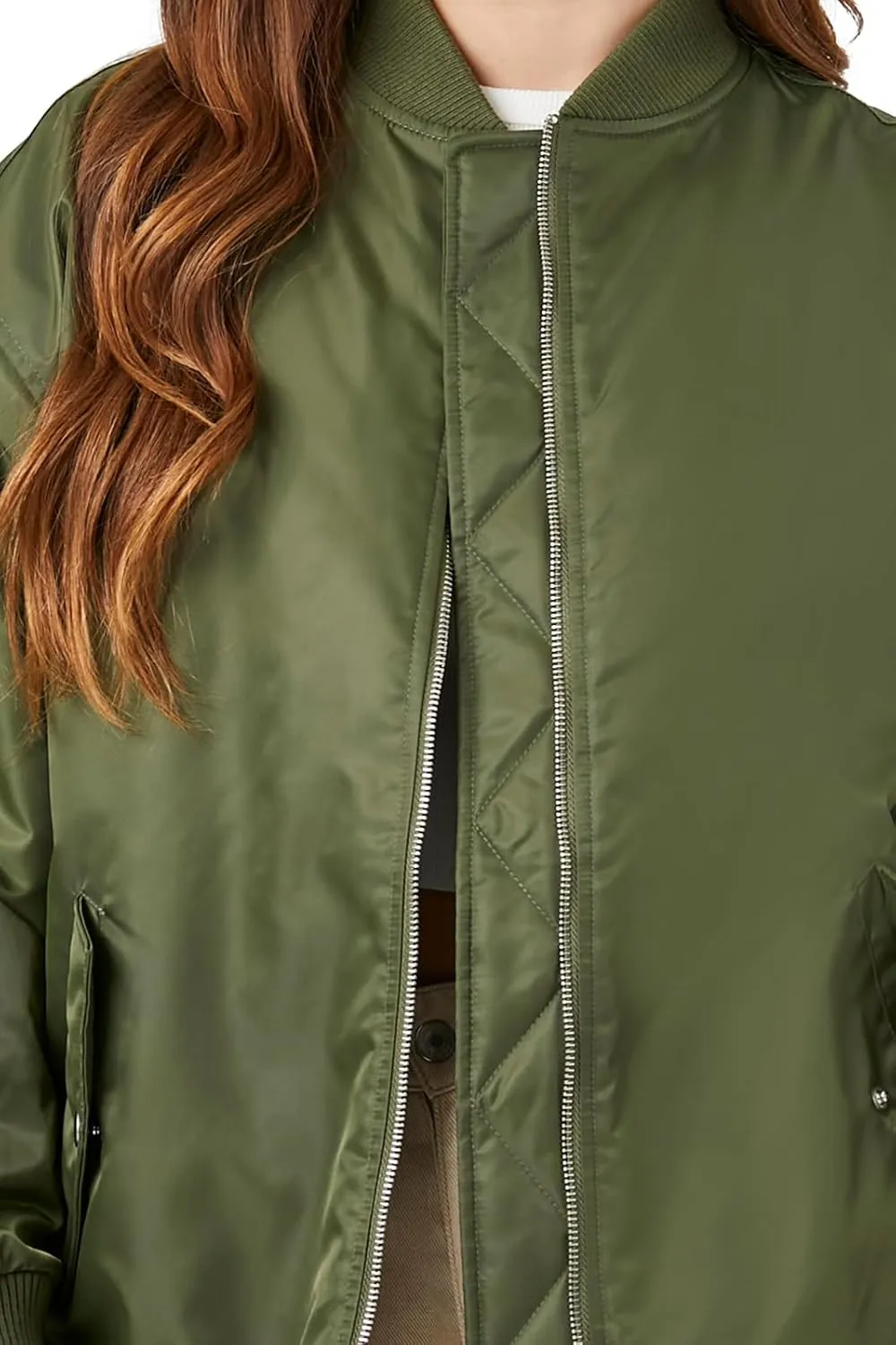 Forever 21 Women's Zip-up Bomber Jacket