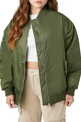 Forever 21 Women's Zip-up Bomber Jacket