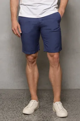 George Linen Blend Short: Royal
