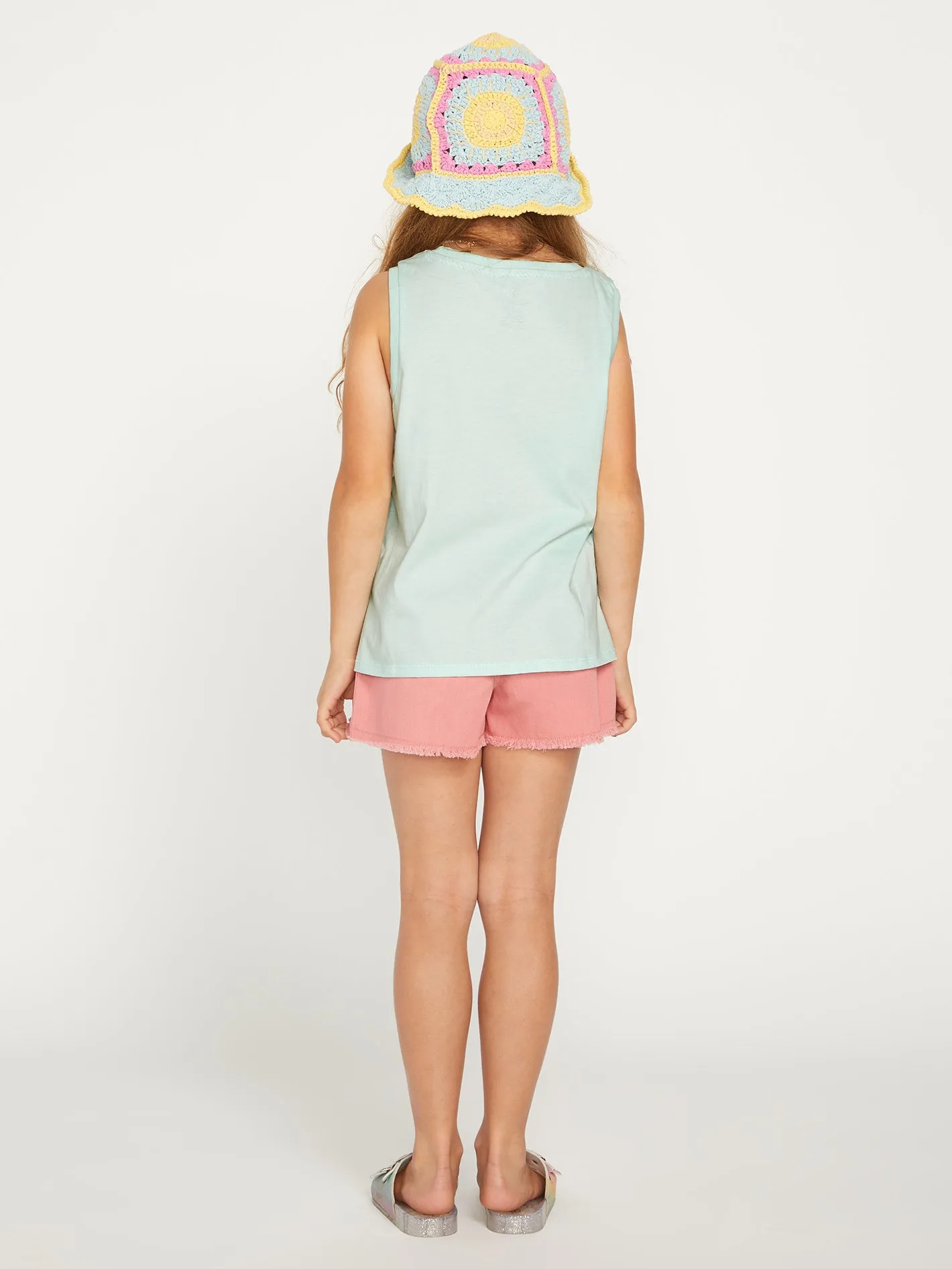 Girls Flexin Muscle Tank - Pale Aqua