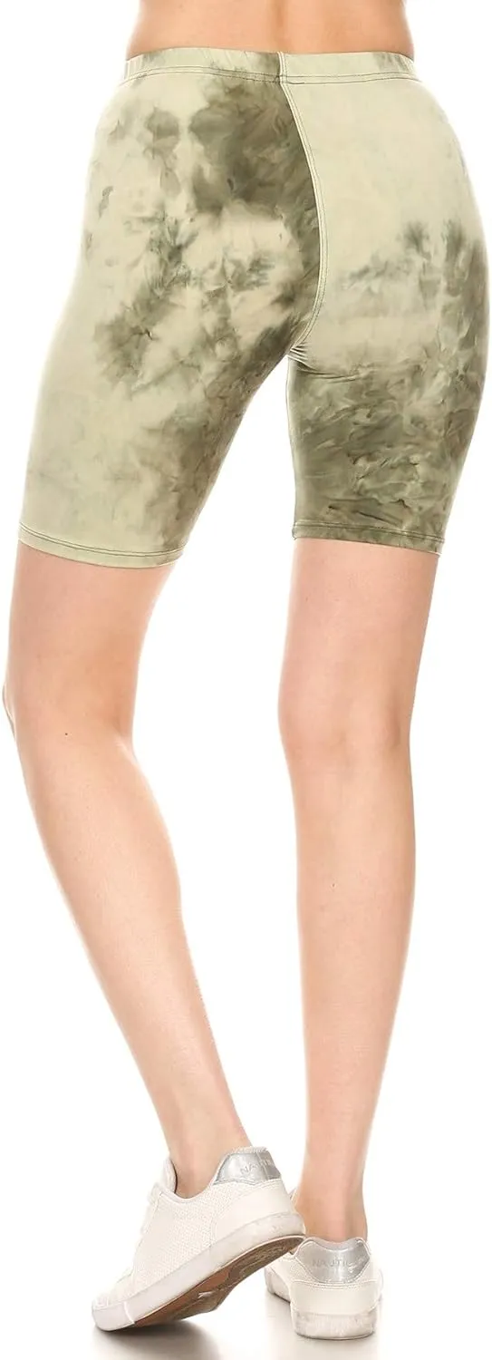 Leggings Depot Women's Fashion Biker Shorts Popular Prints BAT1