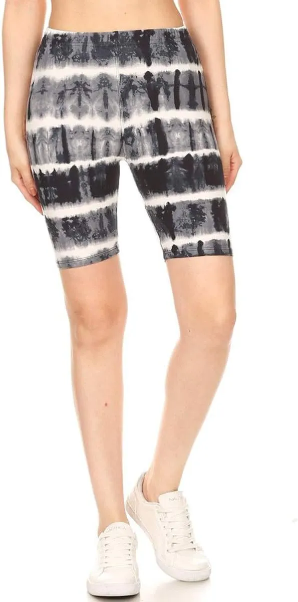 Leggings Depot Women's Fashion Biker Shorts Popular Prints BAT1