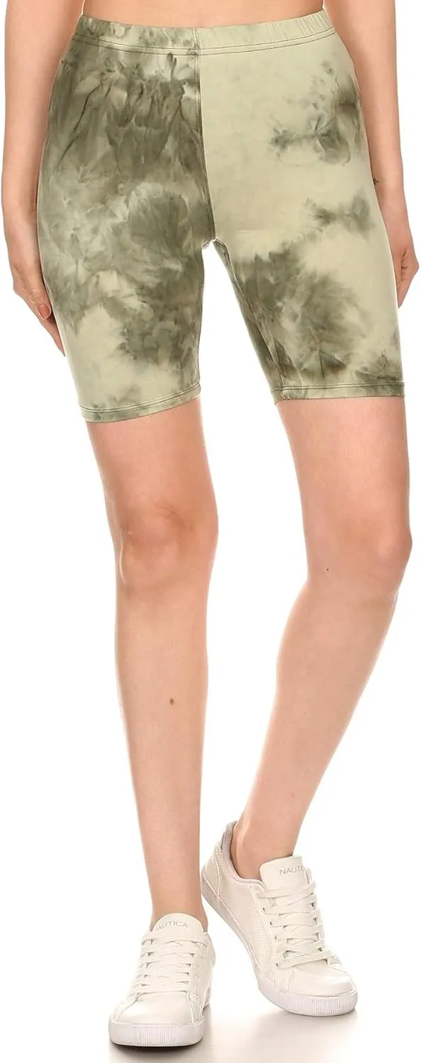 Leggings Depot Women's Fashion Biker Shorts Popular Prints BAT1