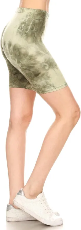 Leggings Depot Women's Fashion Biker Shorts Popular Prints BAT1
