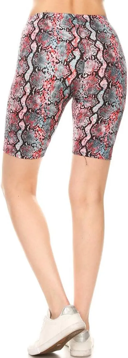 Leggings Depot Women's Fashion Biker Shorts Popular Prints BAT1