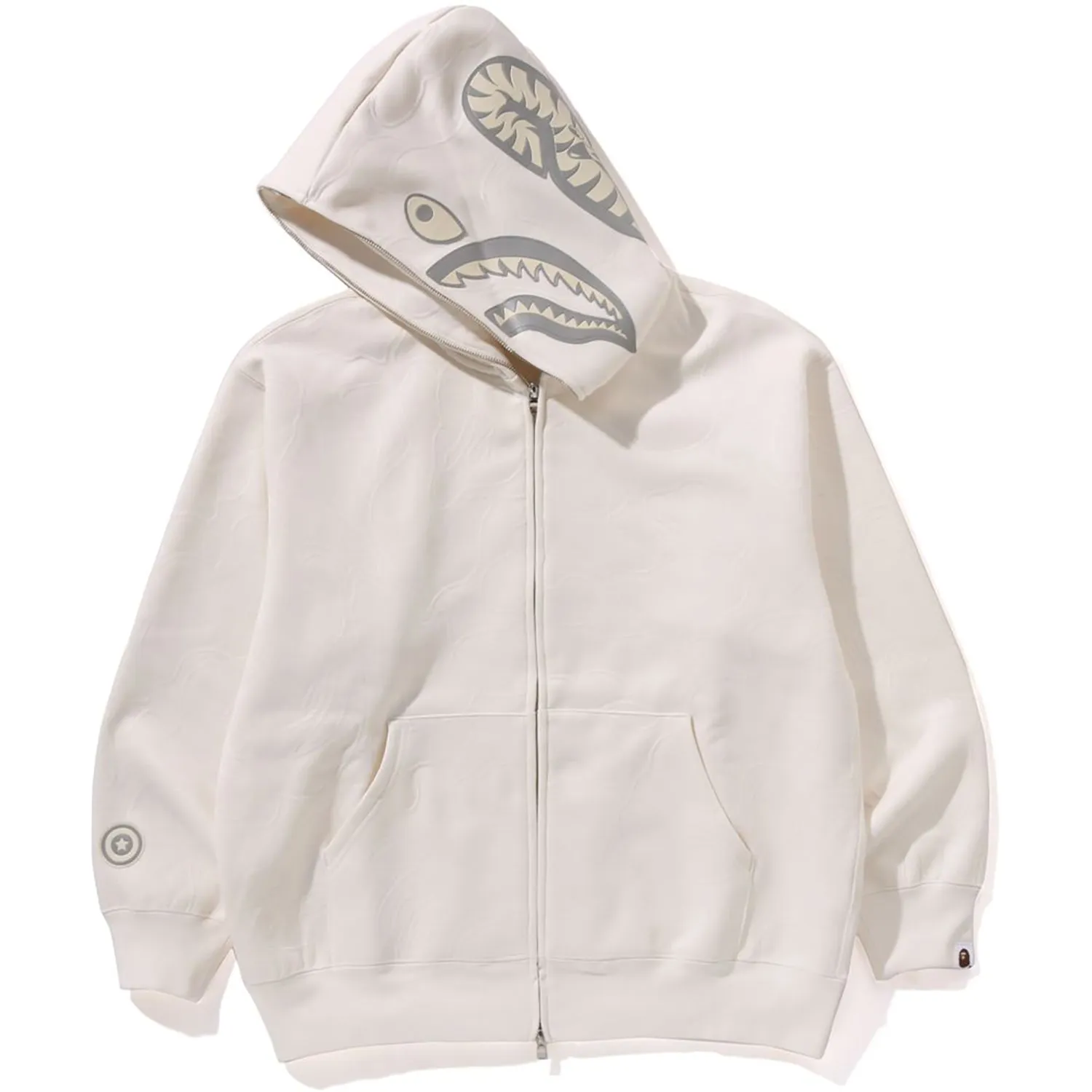 LINE CAMO QUILTED SHARK RELAXED FIT FULL ZIP HOODIE MENS
