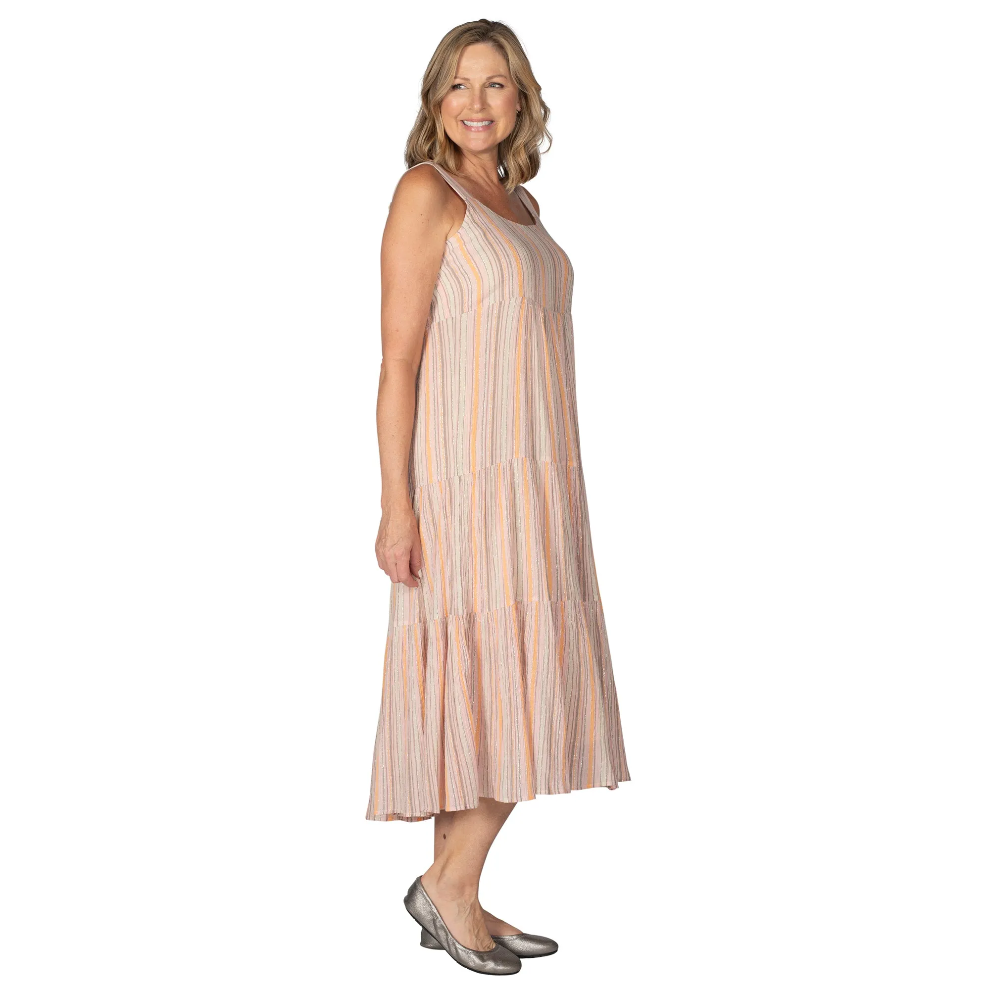 Multicolored Tiered Sun Dress