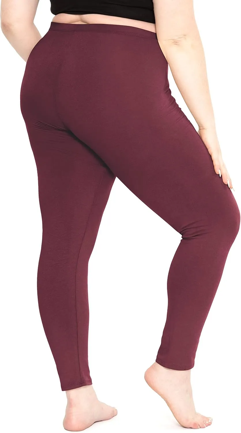 Oh So Soft Women's Plus Size Knee Length and Full Length Leggings | X-Large - 7X