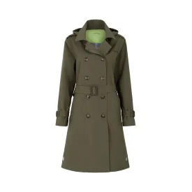 Regn Gill Trench Raincoat - Olive