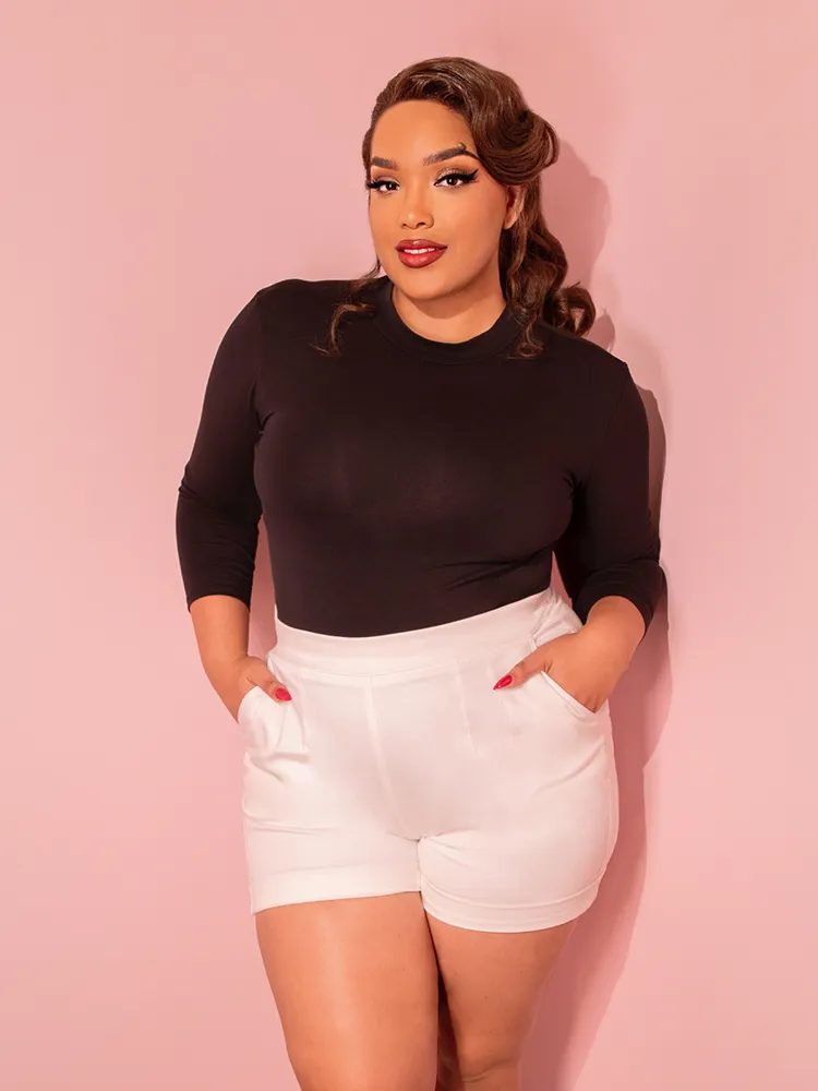 Vixen Shorts in White - Vixen by Micheline Pitt