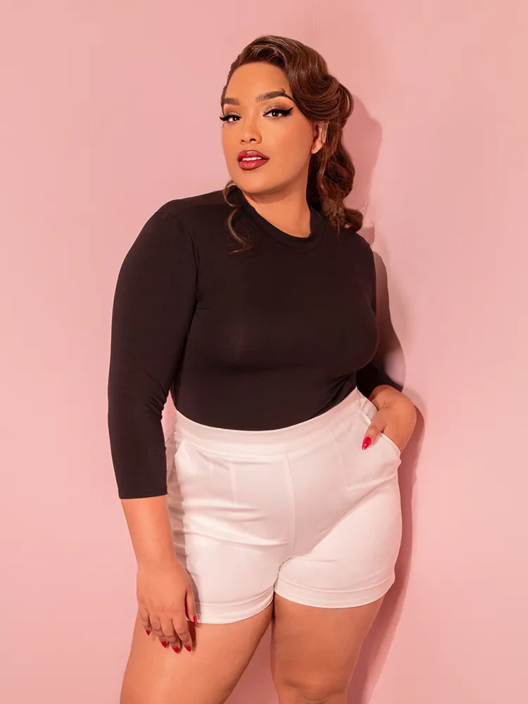Vixen Shorts in White - Vixen by Micheline Pitt
