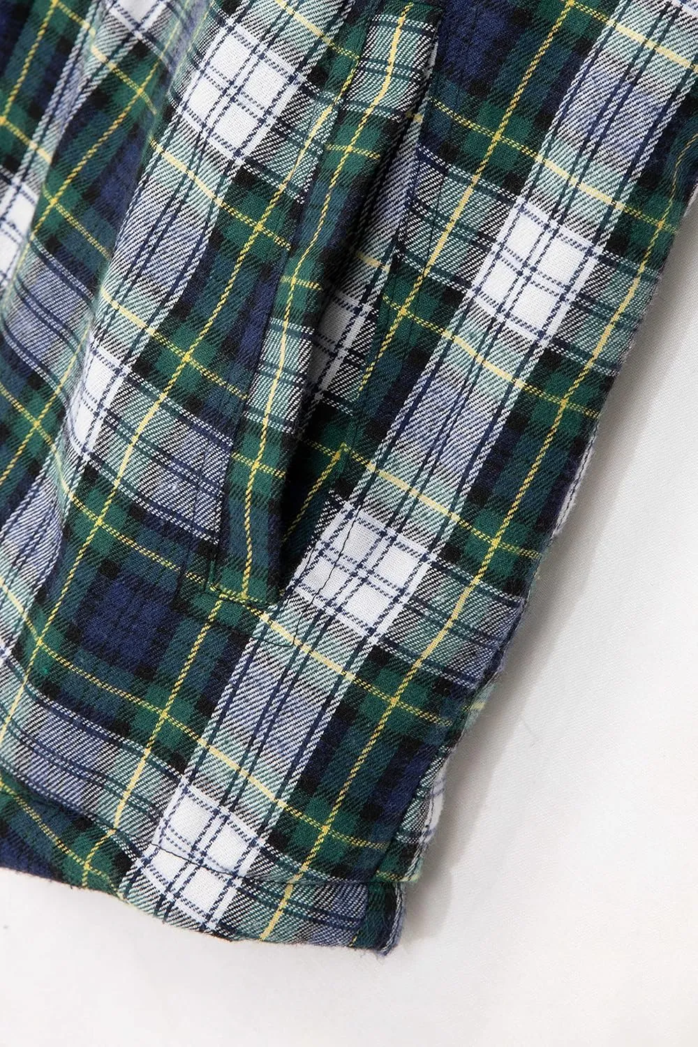 ZENTHACE Womens Sherpa Lined Flannel Jacket Full Zip Up Hooded Flannel Plaid Shirt Jacket with Side Pockets